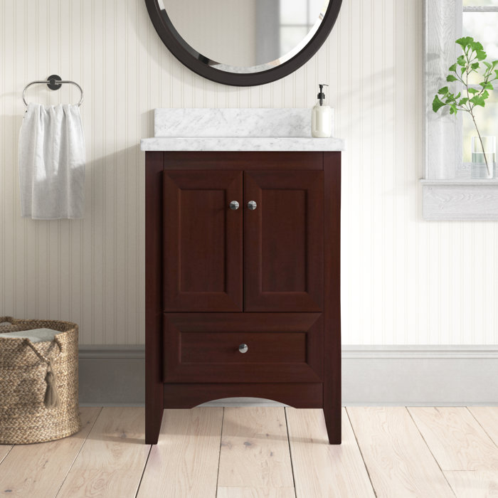 Fresno 24" W x 22" D x 35" H Single Bathroom Vanity Set & Reviews